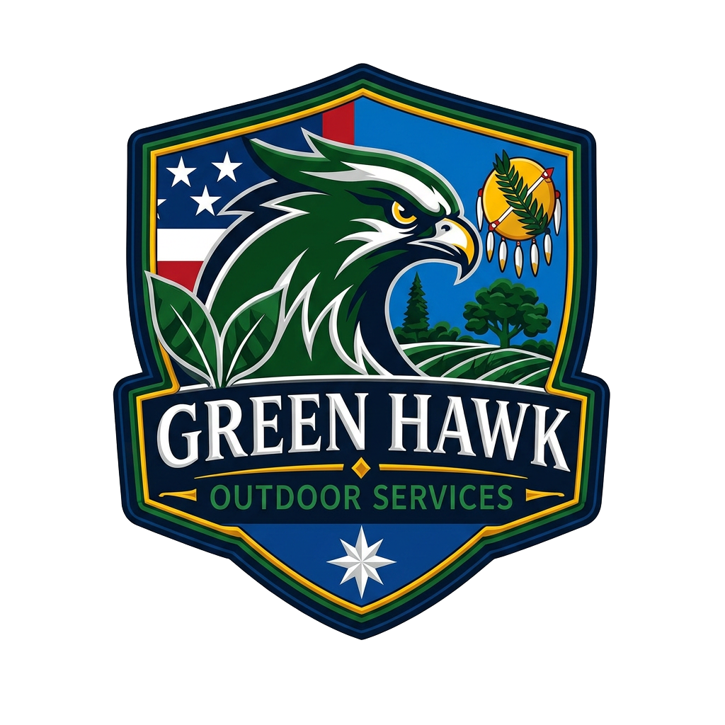 Green Hawk Outdoor Services shield